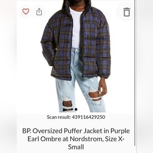 NWT, Womens BP Puffer Jacket, Size XS